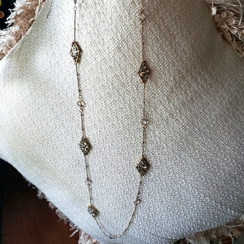 Long costume necklace